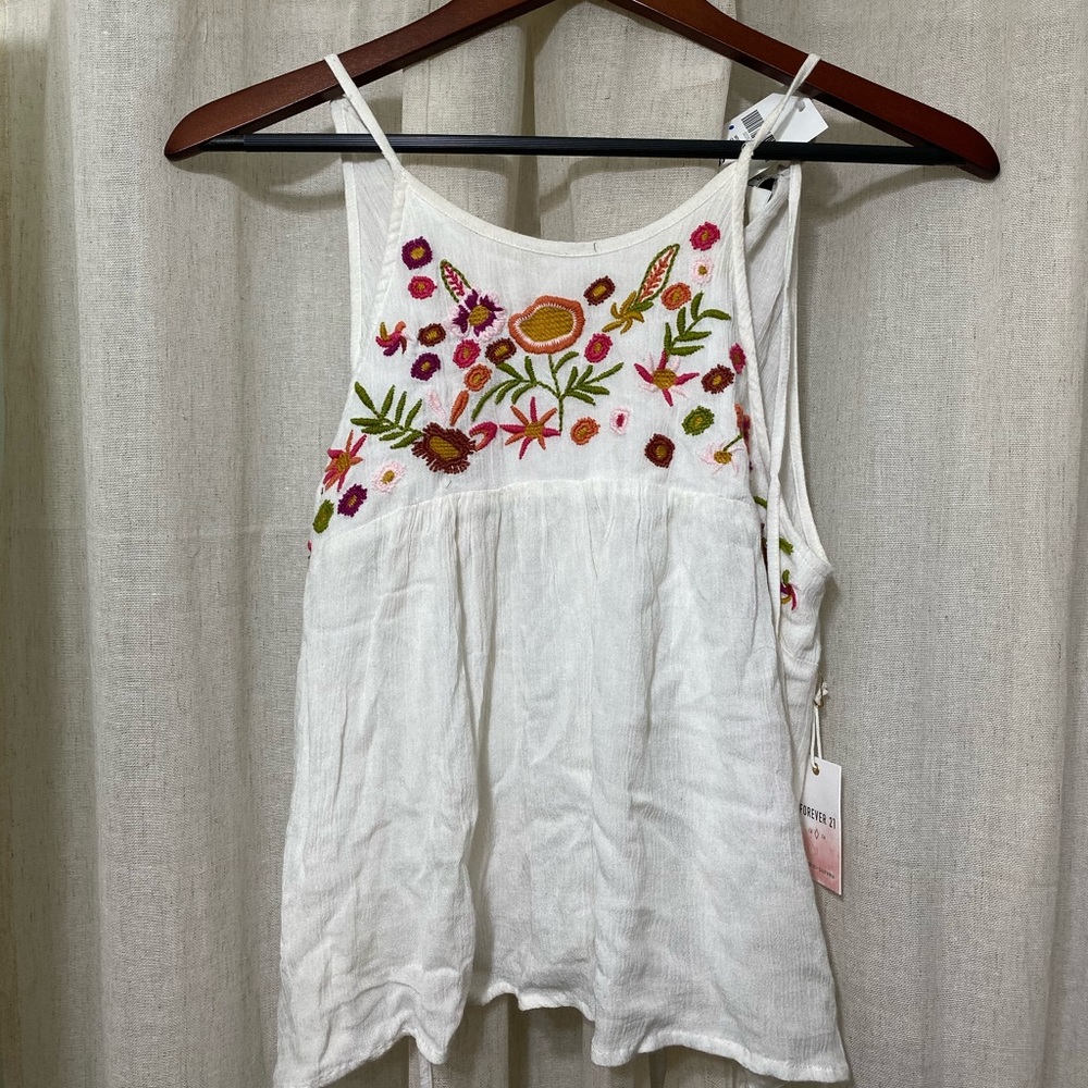 cute embroidered tank